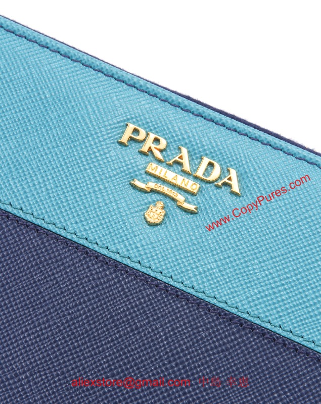 プラダ　2013年春夏新作SAFFIANO BICOLOREコンビカラー ラウンドファスナー 長財布 1M0506 C5S F0CEI 